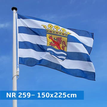NR 259: Vlag Zeeland 150x225cm premium, Nieuw