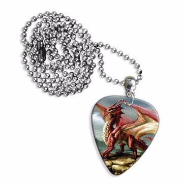 Plectrum ketting of sleutelhanger van een Draak, Ophalen of Verzenden, Nieuw
