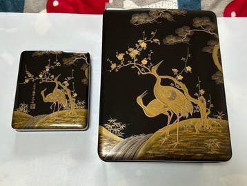 Suzuribako  (writing box) and Bunko - Tosa