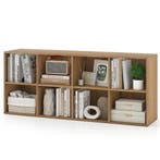 LIVSK Boekenkast - 8 Open Vakken - Versterkt Hout - Kantelbe, Verzenden, Nieuw