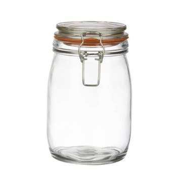Glazen weckpot / voorraadpot met beugelsluiting,  0,75L, Verzenden