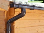 Tuinhuis of blokhut voorzien van een dakgoot(set) [dakgoten], Ophalen of Verzenden, Nieuw, Pvc, Dakgoot