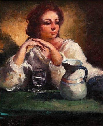 Rosend González Carbonell (1910 -1984) - La Aguadora, Antiek en Kunst
