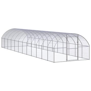 vidaXL Kippenren 3x12x2 m gegalvaniseerd staal, Verzenden, Nieuw