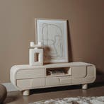 *WOONWINKEL* Tower Living Alviano Beige Tv-meubel Organisch, Huis en Inrichting, Kasten | Televisiemeubels, Verzenden, Nieuw