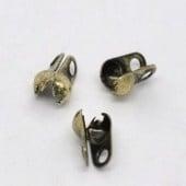10 x gesloten mini kalotjes 4 x 2mm oogje 1mm zijwaarts g..., Ophalen of Verzenden, Nieuw, Kraal