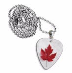 Esdoornblad plectrum ketting, sleutelhanger of oorbellen, Ophalen of Verzenden, Nieuw