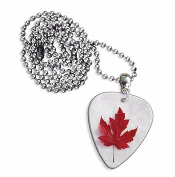Esdoornblad plectrum ketting, sleutelhanger of oorbellen, Ophalen of Verzenden, Nieuw