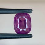 1 pcs Paars Saffier - 3.21 ct - Bellerophon Gemlab - Kashmir, Nieuw