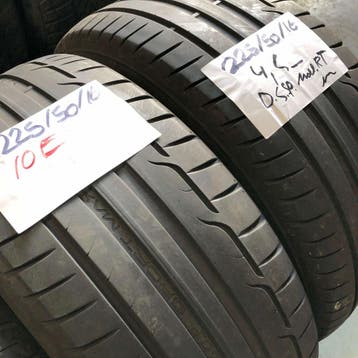2 x Dunlop SP Sport Maxx RT 225-50-16 Zomerbanden 4,5mm, Gebruikt, 16 inch, Ophalen of Verzenden, Band(en)