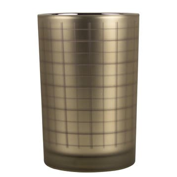 Theelichthouder blok goud paars large 18cm*, Huis en Inrichting, Verzenden, Nieuw