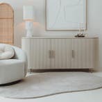 *WOONWINKEL* Tower Living Corbetta Beige Dressoir Met Ribbel, Huis en Inrichting, Kasten | Dressoirs, Verzenden, Nieuw