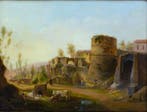 Francesco Fergola (1801 – 1874) - Borgo di corpo di Cava, Antiek en Kunst
