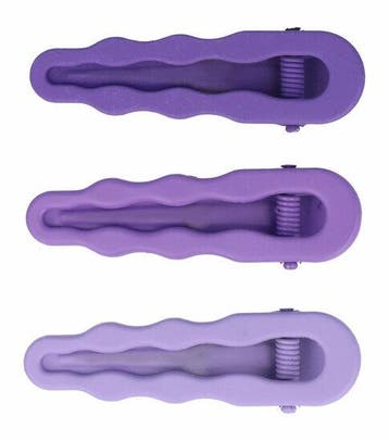Haarspeld Duckklemmen 6cm – Open Wavevorm – Metaal – Paars –, Nieuw