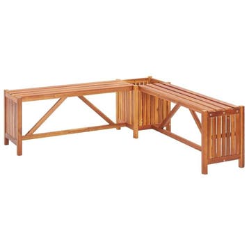 Tuinbank met plantenbak | Tweedekansje | OP=OP, 2 zitplaatsen, Ophalen of Verzenden, Zo goed als nieuw, Loungeset
