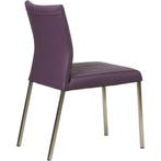 Leren eetkamerstoel Basic - Toledo Aubergine (paars) -, Huis en Inrichting, Stoelen, Overige kleuren, Nieuw, Leer, Ophalen of Verzenden