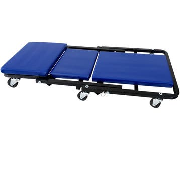 Monteursbed Blauw Zwart Metaal 92x44x12cm Stoel 150kg, Verzenden, Nieuw