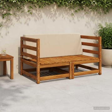 vidaXL Rugkussen SOEST 100% Polyester Beige 120 x 20 x 40 cm, Verzenden, Nieuw, Beige