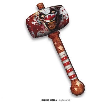 Opblaasbare Hamer Killer Clown (90cm), Kleding | Dames, Ophalen of Verzenden, Nieuw