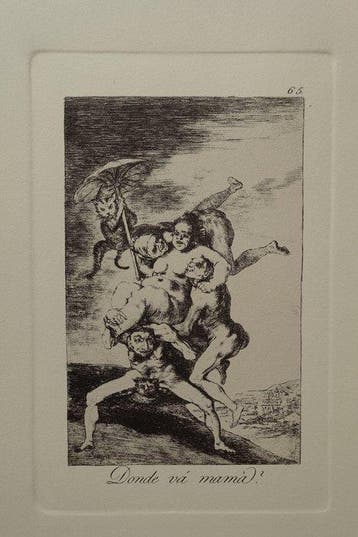 Francisco De Goya (1746-1828) - Caprichos, Blatt #65 Donde