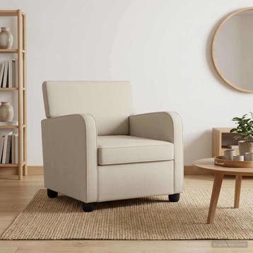 vidaXL Fauteuil Havermout fluweel, Verzenden, Nieuw
