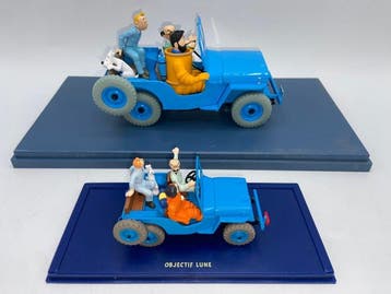 Atlas 1:24 - Modelauto (2) - Tintin – Blauwe Jeep «, Nieuw