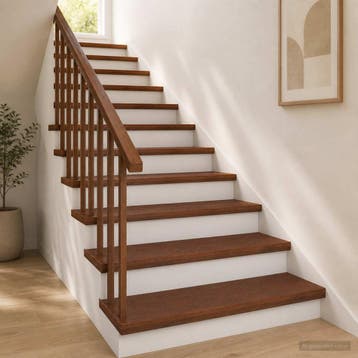 vidaXL Trap Tread 12 st 90 x 25 x 2 cm Donkerbruin Massief, Verzenden, Nieuw