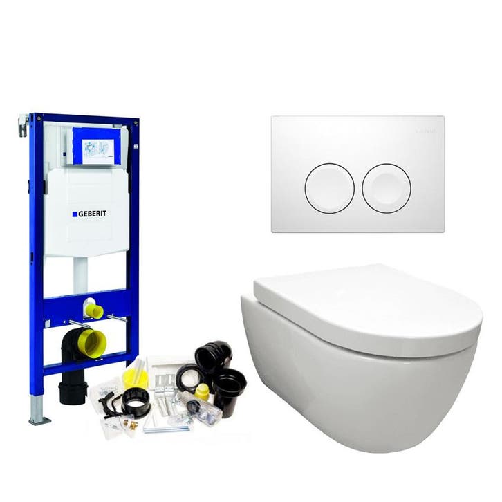 Geberit complete Rim-free toilet set (wandcloset zonder spoe, Doe-het-zelf en Verbouw, Sanitair, Nieuw, Verzenden