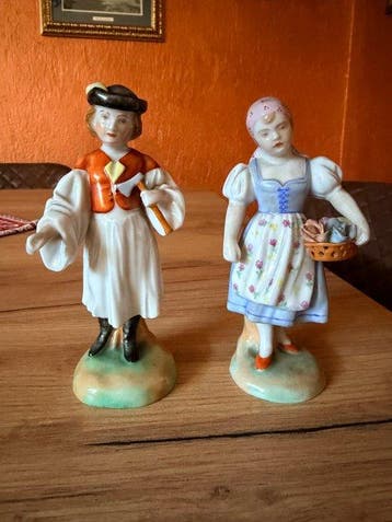 Herend - Beeldje - Coppia di statuine (2) - Porselein