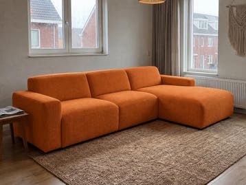 Loungebank Delft - loungebanken - Oranje, Huis en Inrichting, Nieuw, 150 cm of meer, Stof, 300 cm of meer