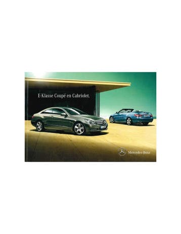 2011 MERCEDES BENZ E-KLASSE COUPÉ | CABRIOLET BROCHURE, Nieuw, Author