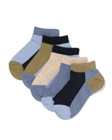 HEMA Kinder enkelsokken kleurblokken - 5 paar blauw van sale, Verzenden, Nieuw