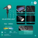 LED Solar Prikspot - Brinton Blitz - 12W 300lm - IP65, Ophalen of Verzenden, Nieuw