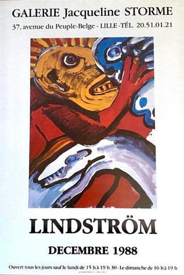 Lindström - Galerie Storm - Exposition 1988 - Jaren 1980, Antiek en Kunst, Kunst | Tekeningen en Foto's