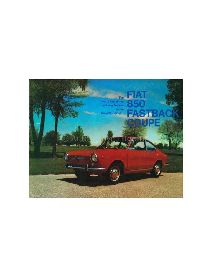 1967 FIAT 850 FASTBACK COUPE BROCHURE ENGELS (USA), Boeken, Auto's | Folders en Tijdschriften