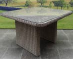 Bilbao lounge-diningtafel 110x110xH70 cm grijs, Tuin en Terras, Tuintafels, Ophalen of Verzenden, Nieuw, Wicker