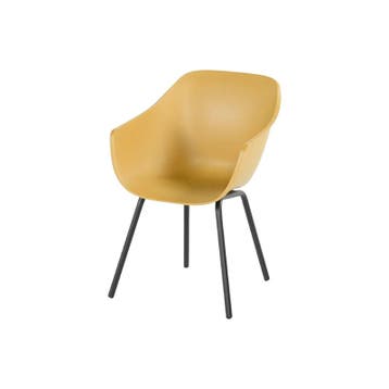Hartman Iris dining stoel zwart frame curry yellow -, Nieuw