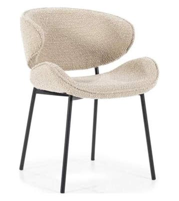 Stoel Tess - Zand Spark - 95734 - eetkamerstoelen, Nieuw, Stof