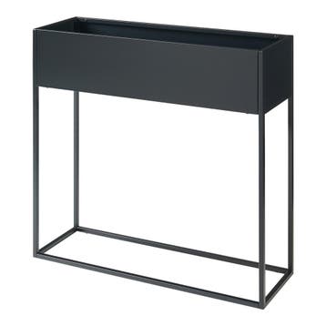 Plantenstandaard Joensuu 80x80x25 cm staal zwart [en.casa], Tuin en Terras, Bloempotten, Verzenden, Nieuw