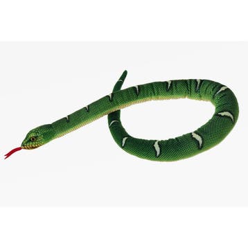 Python slang knuffel - pluche - groen - 100 cm, Verzenden, Nieuw