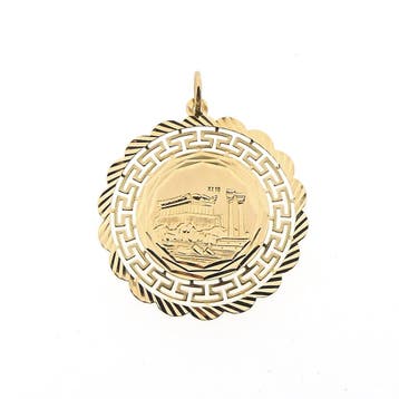 Gouden hanger van het Parthenon (Hanger of bedel), Ophalen of Verzenden, Gebruikt, Goud, Overige merken