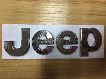 SK-Import Voor of Achter Embleem Chroom Jeep Wrangler, Ophalen of Verzenden, Nieuw, Jeep