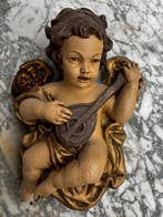 sculptuur, Antike Barock-Wandfigur – Musizierender Putto /, Antiek en Kunst