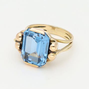 Ring - 18 karaat Geel goud Spinel, Nieuw