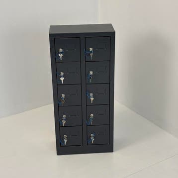 Telefoon locker 10 deuren 42x20x92cm - Antraciet, Ophalen of Verzenden, Nieuw, Robuust