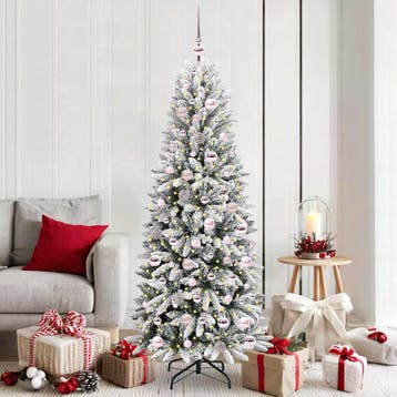 vidaXL Kunstkerstboom Wit 180 cm PVC en Plastic en Staal en, Verzenden, Nieuw