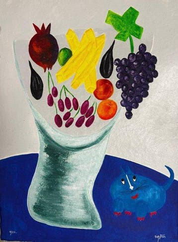 Ripollés (1932) - Frutero con gato azul