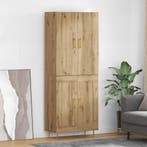 vidaXL Highboard Artisan Eiken 69,5 x 34 x 180 cm Bewerkt, Minder dan 50 cm, Verzenden, Nieuw, Minder dan 100 cm