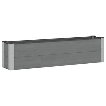 vidaXL Verhoogde plantenbak Grijs 150 x 30 x 36 cm, Verzenden, Nieuw, Minder dan 60 cm, 30 tot 60 cm