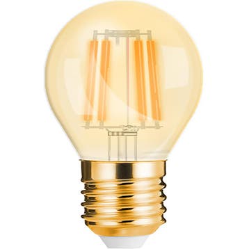 LED Lamp E27 Kogel Filament - Brinton - Amber 4W 360lm - 822, Ophalen of Verzenden, Nieuw, E27 (groot), Led-lamp